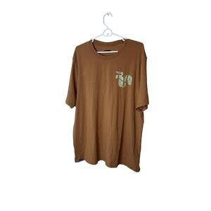 Janji Shirt Mens XL Brown Circa Daily Tee Graphic Running Athletic Top